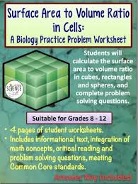 Surface Area To Volume Ratio In Cells Printable And Digital Distance Learning Biology Lessons Biology Classroom Biology Resources