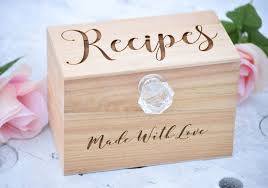 Wonderful Gift For A Bride Or As A Housewarming Unique And Special A Treasure To Keep Personalized Recipe Card Box Recipe Card Boxes Personalized Recipe Box