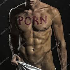 Homme avec du texte porno — Photo de stock par ©Tverdohlib.com - 86871184