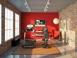 Small Room Or Space In The Basement Area Rug Floor Mat With Treadmill And T V Mounted On The Wall Home Gym Decor Home Dream Home Gym