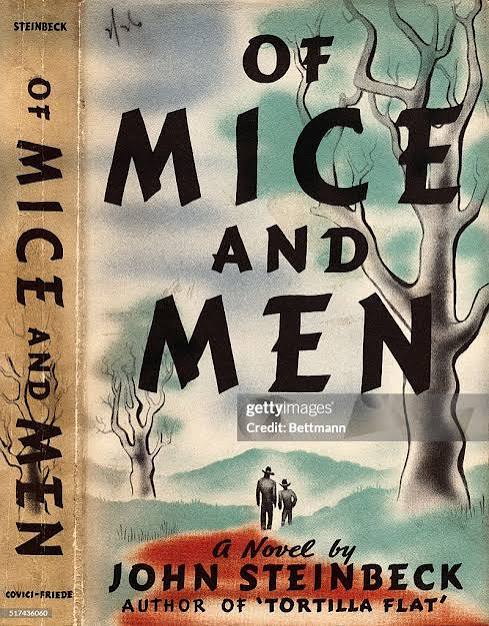 Cover from John Steinbeck's "Of Mice and Men". News Photo - Getty Images