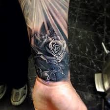 Black Rose Tattoo Wrist Tattoos For Guys Rose Tattoos For Men Quarter Sleeve Tattoos
