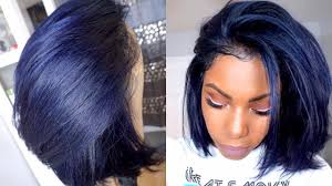 Mandy on march 19, 2018: Raven Midnight Blue Hair Color And Cut Tutorial Denim Blue Hair Youtube
