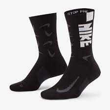 Nike Multiplier Baby Teeth Crew Socks Black White Dk Smoke Grey Running Socks