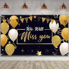 Let me share one instance that happened before a couple of months! Buy We Will Miss You Party Decorations Extra Large Going Away Party Backdrop Miss You Photography Background Banner For Farewell Anniversary Retirement Graduation Party 72 8 X 43 3 Inch Black Gold Online In