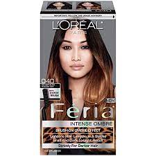 This shade was a pretty good match for me, though if you want more dramatic results, you can choose one of the kits for a shade darker than your natural colour. Loreal Paris Feria Brush On Intense Ombre Effect Hair Color 040 For Soft Black To Black Hair Walmart Canada