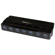 See the picture in the related link for a typical example. Startech Com 7 Port Superspeed Usb 3 0 Hub Desktop Usb Hub With Power Adapter Black Usb External 7 Usb Port S 7 Usb 3 0 Port S Pc Mac Target