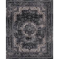 Get free shipping on qualified home decorators collection indoor carpet or buy online pick up in store today in the flooring department. Home Decorators Collection Angora Anthracite 9 Ft X 13 Ft Medallion Area Rug 27338 The Home Depot Area Rugs Home Decorators Collection Colorful Rugs