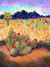 Rusty78609.there is real beauty in the desert if you look closely. New Mexico Pasture With Opuntia Cactus Art Charles Wallis