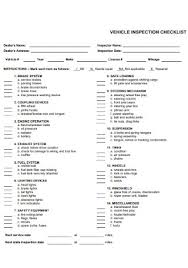 Vehicle safety inspection checklist template. 32 Sample Vehicle Inspection Checklists In Pdf Ms Word