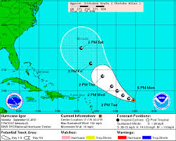 videos charts of hurricane igor bermuda weather