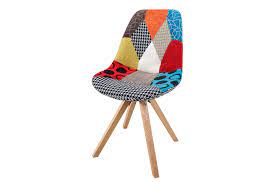 Genieße die kostenlose lieferung für die meisten artikel, sogar für große produkte. Stuhl Patchwork Strukturstoff Massivholz Retro Design Dunord