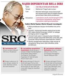 Former src international sdn bhd chief executive officer (ceo) nik faisal ariff kamil has admitted that datuk seri najib razak had never instructed him to transfer the company's funds into other accounts, including private bank accounts belonging to the former premier. Najib Diperintah Bela Diri