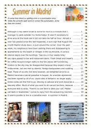 Summer In Madrid English Teaching Materials Grammar Quiz Reading Comprehension