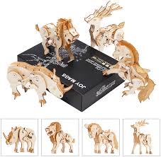 Deluxe crystal puzzles are our largest, most challenging crystal puzzle designs. Buy Joy Mags 3d Animals Puzzles Pack Of 4 Horse Deer Lion And Rhino Clockwork Model Kits Mechanical Puzzles Educational Toys For Kids Adults Online In Vietnam B08mpp6hgr