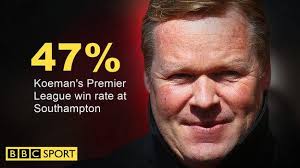 Southampton manager ronald koeman (front left, in suit and tie) on the bench for southampton v west ham at the boleyn ground, august 2014. Ronald Koeman Everton Agree Deal With Southampton For New Manager Bbc Sport
