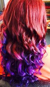 Red To Purple Ombre For The First Time In A Long Time I Love My Hair And It Feels And Looks Fabulous The Top Is A Crimson R Blue Ombre Hair