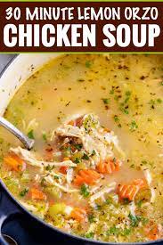 Chicken soup has never been so delicious, and it's ready in only 30 minutes! Lemon Chicken Soup With Orzo The Chunky Chef