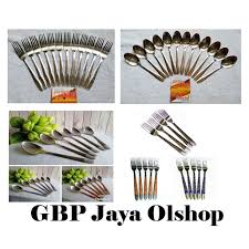 Sendok pp putih merk suapi. Jual Sendok Dan Garpu Makan Motif Batik Dan Polos Shopee Indonesia