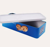 Metal Rectangular Christmas Cookies Tin Box For Packaging