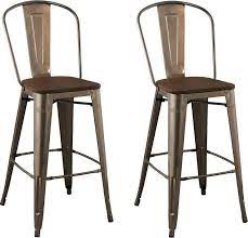 Metal dining chairs with wooden seats for bar. Counter Height Stools Farmhouse Style Metal Dining Chairs 24 Counter Stools Bar Stools