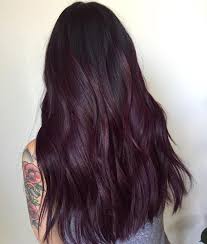 After your hair has dried, apply the purple hair color to your bleached sections of hair with the help of your tinted brush. Deep Purple Brown