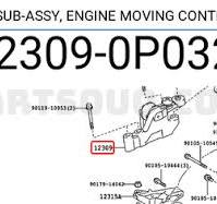 1230931080 Toyota ROD SUB-ASSY ENGINE