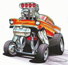 Gasser Cartoons Re July Design Theme Those Fabulous Fifty Sevens Car Cartoon Cartoon Car Drawing Truck Art