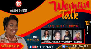 👸🏻👸🏿Woman Talk: "Born With A Purpose" Date: June 12, 2021 (Saturday)  Zoom ID: 820 3644 2615 Passcode: 507993 🇯🇲Jamaica: 3:00pm 🇬🇾Guyana:  4:00pm 🇹🇹Trinidad and Tobago: 4:00pm ...