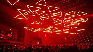 Grid Audiovisual Installation By Whitevoid Monolake Inspiration Grid Nightclub Design Light Installation Grid