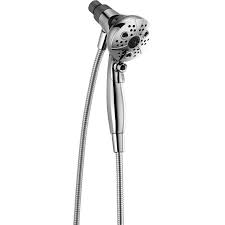 Delta Suredock Chrome 6 Spray Handheld Shower Lowes Com Chrome Shower Hand Shower