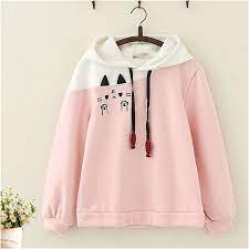 Japanese Students Wear Sweet And Cute Winter Cat Collage Hoodies Kawaii Fashion Kawaii Clothes Clothes