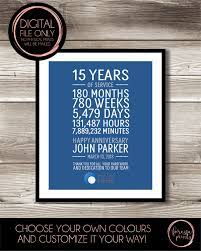 Join us in celebration of fifteen years of hard work. 15 Year Work Anniversary Print Gift Digital Print Customizable Thank You Gift Appreciation E Work Anniversary Work Anniversary Gifts Employee Recognition