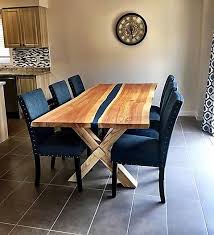 Chairs For River Table Google Search Live Edge Table Dining Rooms Slab Dining Tables Wood Resin Table