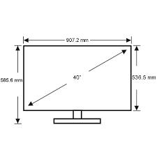 See dimensions for common 16:9 tv sizes. Samsung Ua40j6200 40 Inch 101cm Smart Full Hd Led Lcd Tv Appliances Online