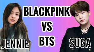 Blackpink Vs Bts Jennie Vs Suga Suga Blackpink Bts