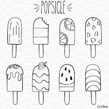 16 Popsicle Clip Art Hand Drawn Frozen Treat Vector Graphics Etsy Doodle Art Journals Easy Doodle Art How To Draw Hands