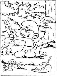 Smurfs coloring pages cut tree with axe. Printable Clumsy The Smurf Coloring Pages The Smurf Coloring Pages Kidsdrawing Free Coloring Vintage Coloring Books Coloring Pages Disney Coloring Pages
