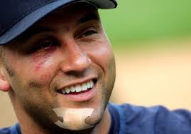Derek Jeter greets 'Field of Dreams' contest winners at Yankee Stadium
