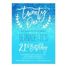Any great birthday party starts with the sending of invitations. Blue Glitter Ombre Typography 21st Birthday Invitation Zazzle Com 21st Birthday Invitations 21st Birthday Cards 21st Birthday