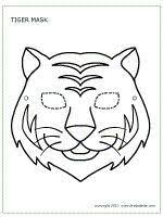 Tiger Mask Use For Russian Circus Tiger Mask Template Animal Mask Templates Tiger Mask