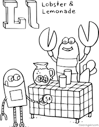 39+ lemonade coloring pages for printing and coloring. L For Lobster And Lemonade Coloring Page Coloringall