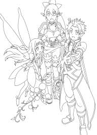 Pins For Kirito Coloring Pages From Pinterest Sword Art Online Online Coloring Pages Sword Art Online Kirito