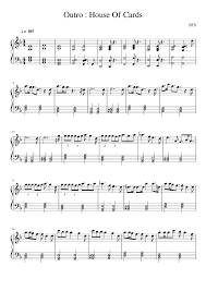 Bts Outro House Of Cards Sheet Music For Piano Download Free In Pdf Or Midi Musescore Com Sheet Music Piano Sheet Violin Sheet Music