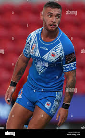 Danny Levi of Samoa during The 2021 Rugby League World Cup Group A match  between Samoa and Greece at the Eco-Power Stadium, Doncaster