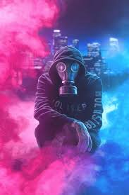 Support us by sharing the content, upvoting wallpapers on the page or sending your own background. Digital Art Colored Smoke Gas Masks Neon Lights Concept Art Iphone Wallpaper For Guys Joker Iphone Wallpaper Smoke Wallpaper