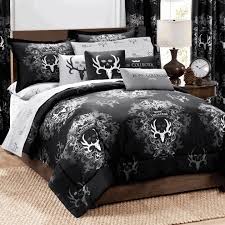 Comforter dimensions twin comforter : Camouflage Comforter Sets Full Size Bone Collector Black Comforter And Sham Set Camo Trading