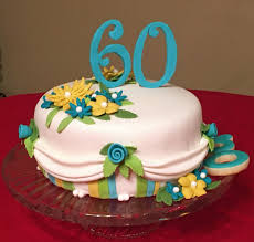 A cath kidston inspired 60th birthday cake. The Bake More 60th Birthday Cake