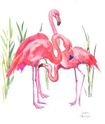Flamingos Pink Flamingos Original Watercolor Painting 14 X 11 In Flamingo Wall Art Flamingo Art Flamingo Painting