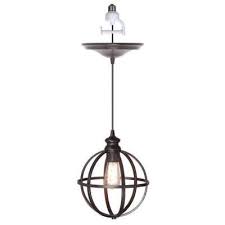 This fixture is damp rated, ideal for your kitchen, porch or gazebo. Home Decorators Collection Globe 1 Light Bronze Pendant Conversion Kit 1236500280 The Home Depot Recessed Light Conversion Kit Screw In Pendant Light Pendant Light Conversion Kits